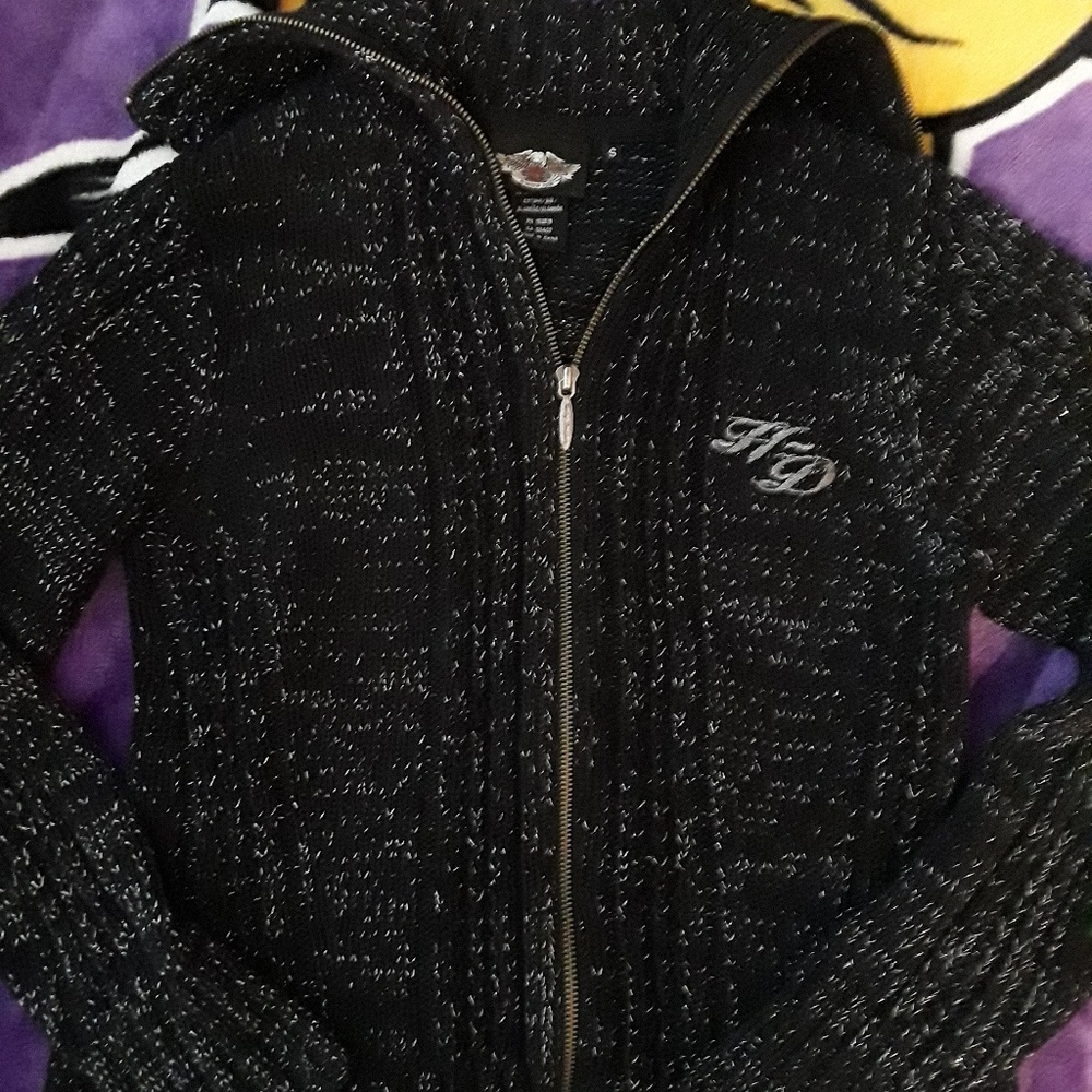 Harley Davidson zip up sweater